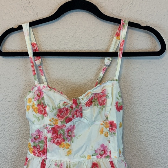 Abercrombie kids floral summer dress sz L sweetheart neckline casual school - Picture 2 of 8